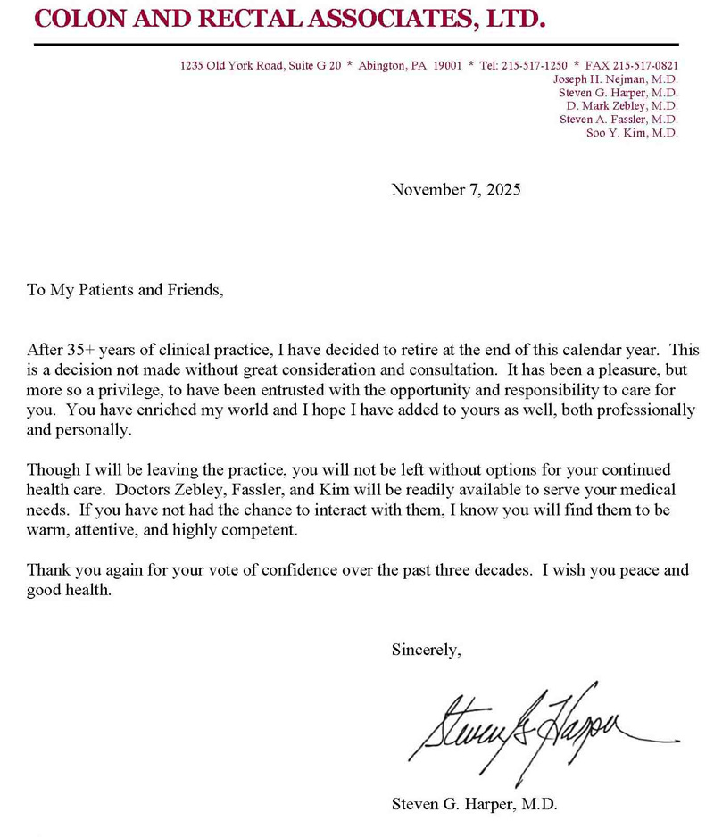 SH Retirement Letter